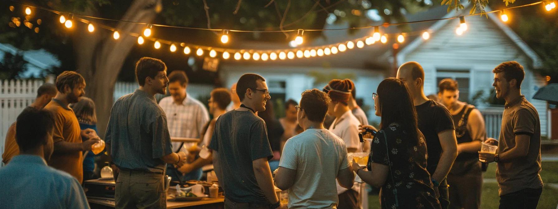 a contractor engaging with the local community at a neighborhood event, showcasing commitment and connection to the area.